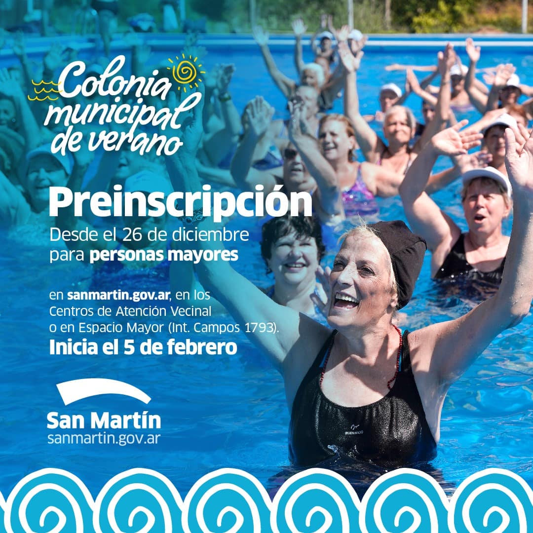 Comenzó la preinscripción a la Colonia de Personas Mayores 2024