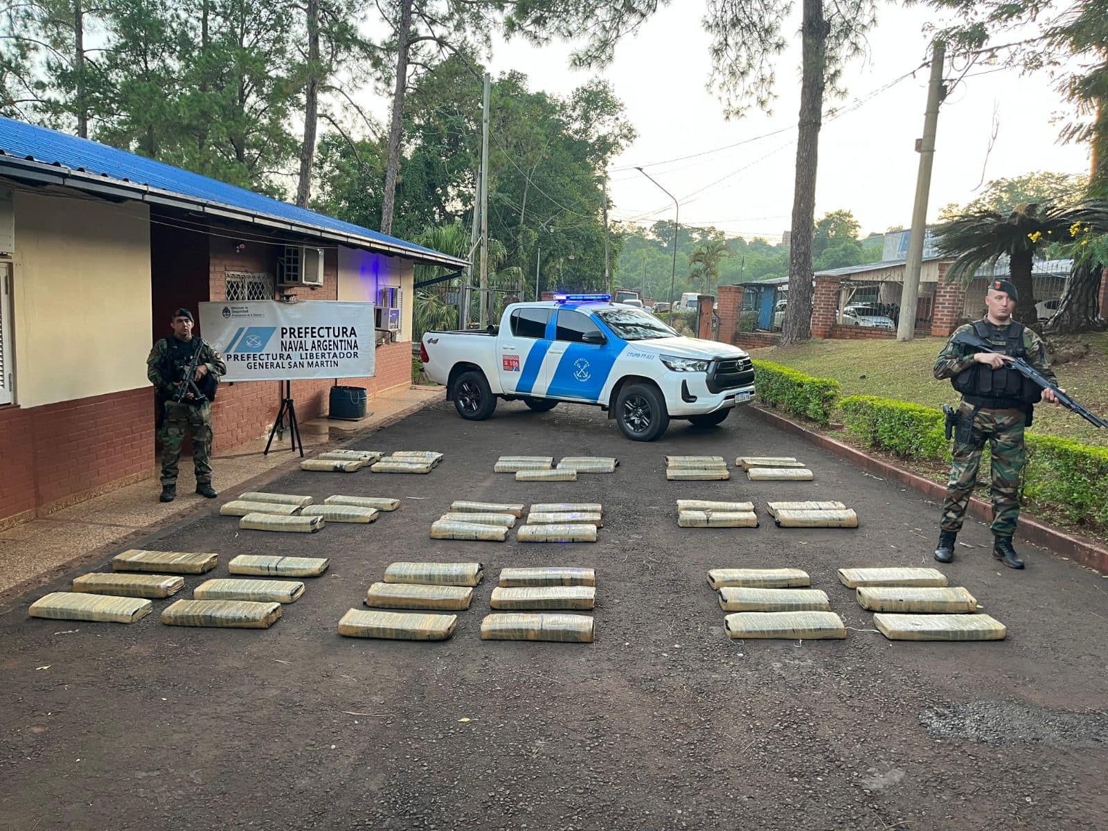 Millonaria incautación de marihuana en Misiones por Prefectura
